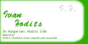 ivan hodits business card